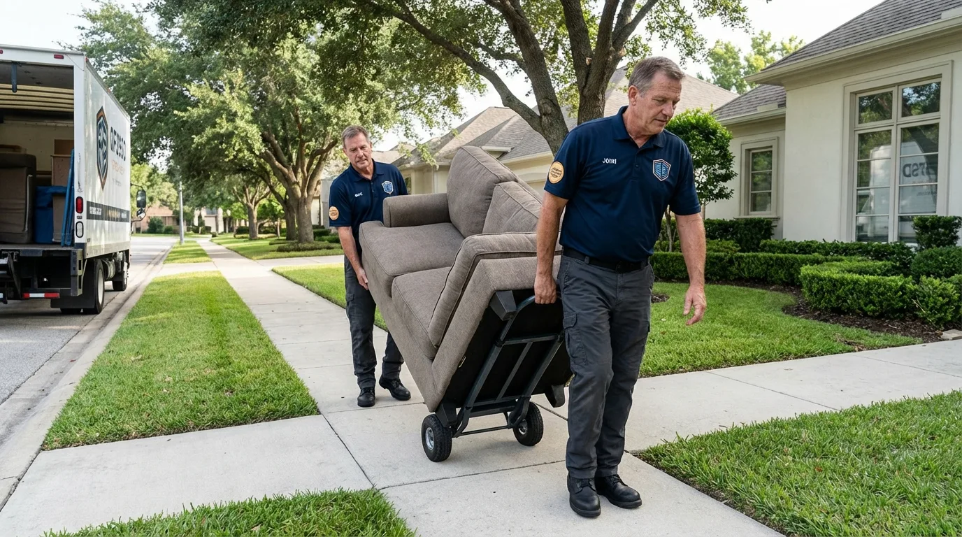 Local residential moving crew loading furniture in Pinch, WV
